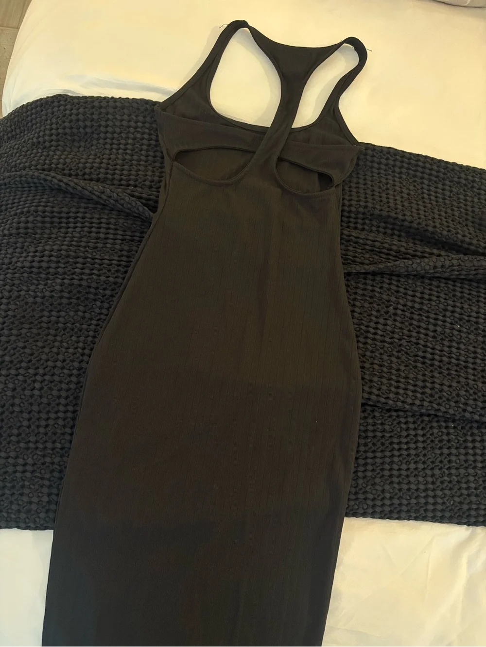 Hello Molly Black Midi Tank Dress with Side Slit - Picture 9 of 11
